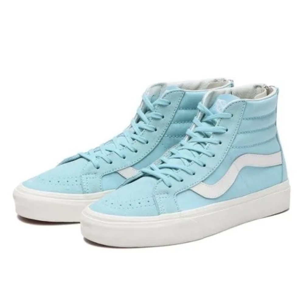 Vans SK8-Hi Reissue Zip (Twill) Aquatic/Blanc De Blanc Men's 5, Women's 6.5